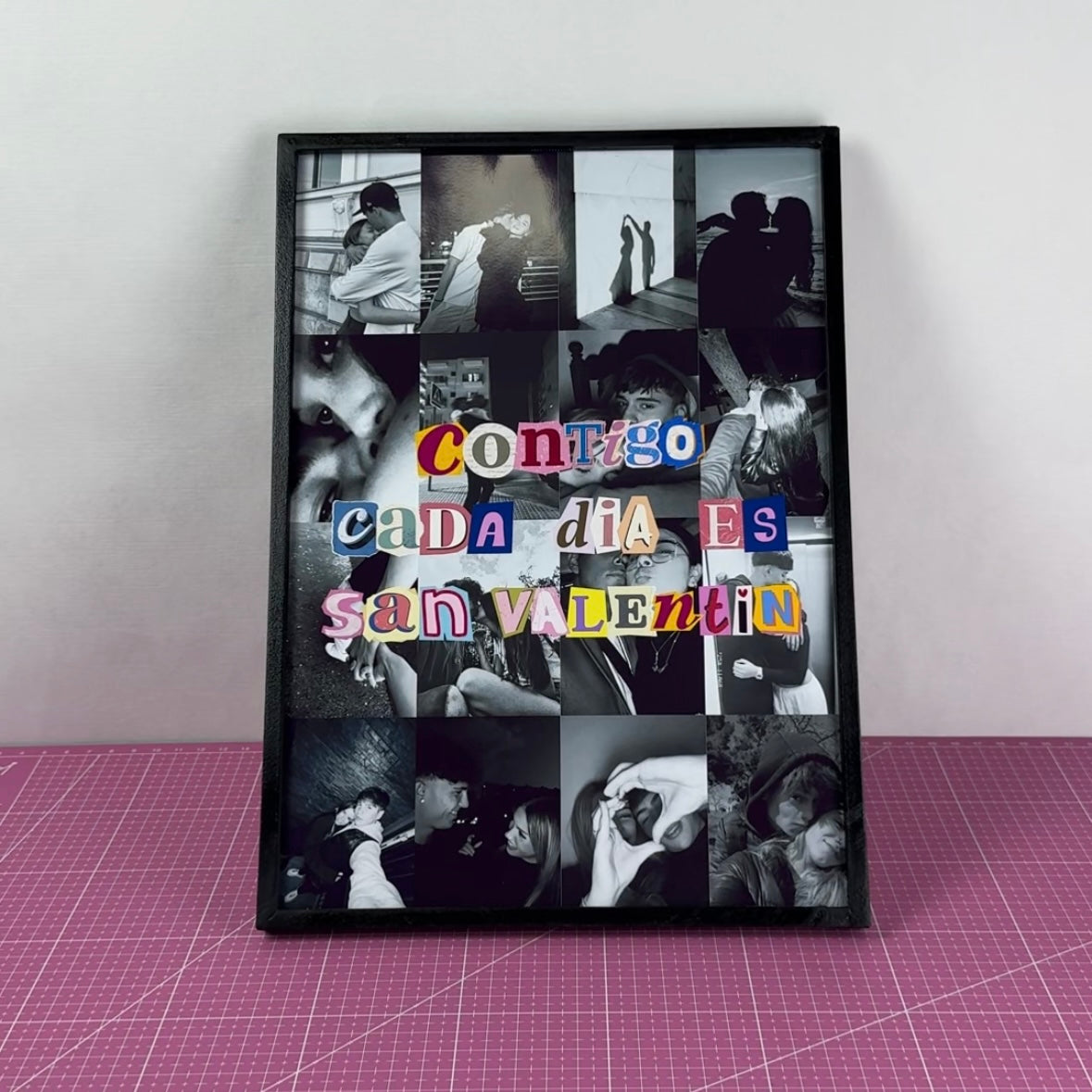 Cuadro “Contigo cada día es San Valentín” - Plantilla Canva