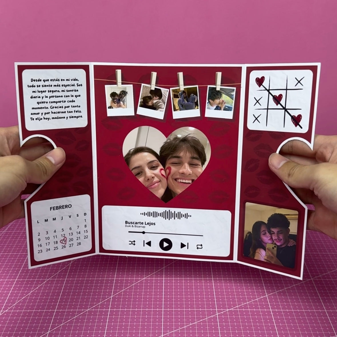 Carta corazón "Te amo" - Plantilla Canva