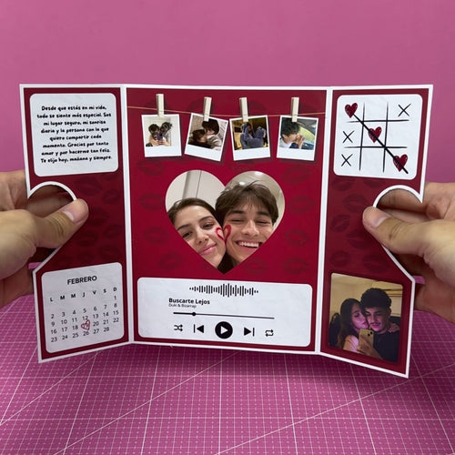 Carta corazón "Te amo" - Plantilla Canva