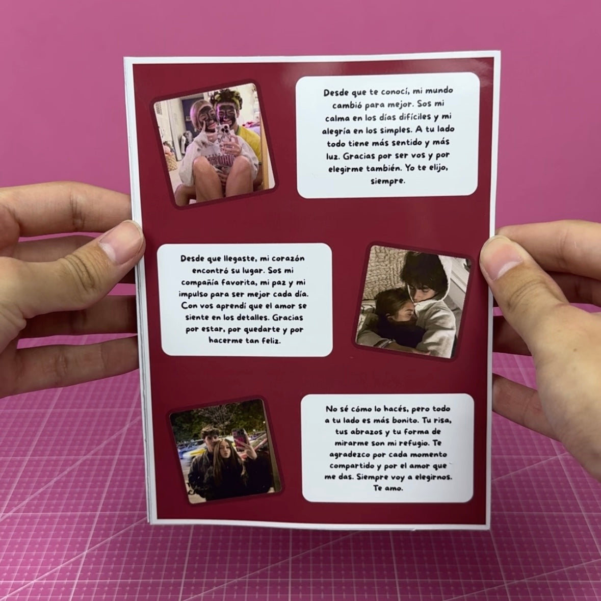 Carta corazón "Te amo" - Plantilla Canva